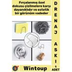 #Drenajaskı 304 Paslanmaz Mutfak Lavabo Organizer Duvar Raf Kendinden Yapışkanlı Çelik Drenaj Askısı