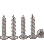 Drenky 100 adet ağaç vidası 4x12 mm paslanmaz çelikten panhead vidalar A2 Phillips girinti tam dişli m4 vidalar sunta vidaları tava başlı kendinden kılavuzlu vidalar üniversal vidalar