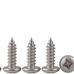 Drenky 100 adet ahşap vida 4x10 mm paslanmaz çelikten panhead vidalar A2 Phillips girinti tam dişli m4 vidalar sunta vidaları tava başlı kendinden kılavuzlu vidalar üniversal vidalar