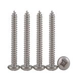 Drenky 50 adet ahşap vida 4x50 mm paslanmaz çelikten panhead vidalar A2 Phillips girinti tam dişli m4 vidalar sunta vidaları tava başlı kendinden kılavuzlu vidalar üniversal vidalar
