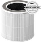 Dreo Macro AP505S Uyumlu Hava Temizleyici Filtresi – True Hepa + Aktif Karbon, %99,97 Filtreleme - Beyaz
