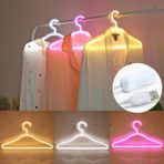 Dress Art D.art And Tech - Işıklı Elbise Askısı Renkli Neon Gece Askları Ev Partisi Düğün Dekorasyon Giyim Mağazası Işıklı Askı - Beyaz