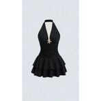 Dressco Talya - Boyundan Askılı Yıldız Detaylı Mini Elbise