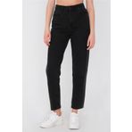 dressmix Kadın 90's Solmayan Siyah Yüksel Bel Mom Jeans Boyfrend Pantolon 2025