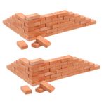 DRESSOOS 100 simüle tuğla diorama peyzaj aksesuarları peyzaj tuğlaları minyatür taşlar yapay oyuncak ev home decor bitki dekorasyon mini bahçe kiti Mikro Peyzaj Aksesuarları Kil Orange