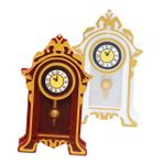 DRESSOOS 2 Adet Mini Oyuncak Ev Saati Mini Duvar Saati Mini Ev Aksesuarları Viktorya Dönemi Bebek Evi Bebek Evi Guguklu Saat Minyatür Saat Modeli Küçük Saat Süit Reçine Oyuncak Bebek Evi