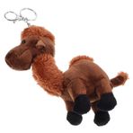 DRESSOOS deve anahtarlık çanta kolye doldurulmuş deve oyuncak bebekler küçük peluş deve çocuk cüzdanı hediye peluş hayvan anahtarlık telefon zinciri bileklik Sırt çantası bez Bebek Özlemek