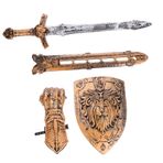 DRESSOOS Oyuncak 1 Takım Süvari Seti Asil Şövalye Baltaları Sahne Cosplay Viking ı Rol Yapma Şövalyeleri Eğitim Alıştırması Yapmak Anime Modeller Ev Aksesuarlar Plastik
