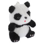 DRESSOOS Panda Anahtarlık Sevimli Panda Kolye Anahtar Kolye Araba Anahtarı Kolye Doldurulmuş Hayvan Anahtarlık Tüylü Hayvan Cazibesi Çanta Anahtarlık Peluş Dekoratif Çanta Kırmızı Panda