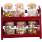 DRESSOOS Yemek Oyna Diy Aracı Oyuncaklar Mini Oyuncak Çilek Boyunluklar Minik Yemek Kavanozu Minyatür Raf Mobilya Mini Cam Şişeler Minyatür Oyuncaklar Minyatür Ev Kapısı Cep Çerçeve Plastik
