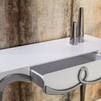 Dresuar 12452 Cnc Kabartma Model Kayın Ağacı Aslan Lüken Ayak Parlak Gri Beyaz