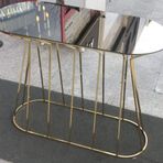 Dresuar 13850 Cadde Metal Çelik Gold Renk Kaplama Siyah Temper Cam Ayna El Yapım