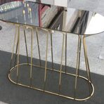 Dresuar 13850 Cadde Metal Çelik Gold Renk Kaplama Siyah Temper Cam Ayna El Yapım