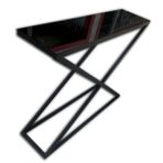 Dresuar 18118 X MODEL Temper Cam Ayna Metal Ayak Siyah Fırın Statik Boya El Yapım