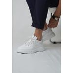 Drew Model Hakiki Deri El Yapımı Erkek Beyaz Sneakers Ayakkabı - 0 - Siyah