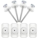 Dreyoo Bebek Kapısı Genişletici Uzatma, 4'lü Paket Pet Kapısı Dişli Mil Çubukları M8 (8 MM) Aksesuar Vida Cıvataları, Bebek Kapısı Duvar Koruyucu, Basınca Monte Bebek Kapısı için Yedek Donanım
