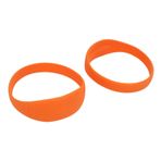 Drfeify 2 Adet Diz Desteği kayışı, Silikon Patella Tendon Sabitleyici Bant Basketbol Koşu Için Taşınabilir çanta Ile (ORANGE)
