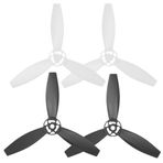 Drfeify 4 Adet RC Pervane Seti, Bebop 2 Drone Için RC Uçak Pervanesi Hafif Üçgen Pervane (2 siyah 2 beyaz)