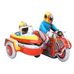 Drfeify Retro Demir Kurmalı Motosiklet Oyuncak, Vintage Tahsil Üç Tekerlekli Saat Mekanizması, El Işi Masaüstü Dekorasyon