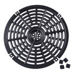Drhomeam Air Fryer ızgara tavası, yapışmaz fritöz tavası, çıtır gıdalar için pratik saplı, Air Fryer Crisper Plate, Air Fryer Rack, Air Fryer aksesuarı (22 cm)