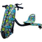 Drift Car Elektrikli Scooter Hoverboard Oturaklı Kaykay Bluetooth Hoparlörlü Rs-R1 - Alphabet Grafiti