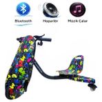 Drift Car Elektrikli Scooter Hoverboard Oturaklı Kaykay Bluetooth Hoparlörlü Rs-R1 - Colors Numbers Grafiti