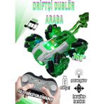 Drift Yapan Uzaktan Kumandalı Araba-Buhar,ışık,ses,typec ŞARJ,360°DÖNÜŞ,FULL Fonksiyon - Yeşil