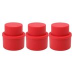 Drink Sealer Caps, for Carbonated Beverage Safe Bubble Bottle Stopper Inflatable Seal Soda Cap Carbonation Keeper 3/1PCS(Red,3pcs)