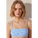 Drip Straplez Dokulu Çok Renkli Bikini Üstü - 34