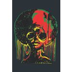 Dripping Afro African reggae rasta colors: - 6 x 9 inches, To Do List Notebook, 120 Pages