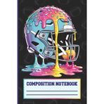 Dripping Football Notebook: American Sports Journal for School, Notes & Playbooks | 6x9 in, 120 Pages