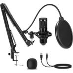 Driton BM-800 Siyah Podcast Tiktok Youtube Yayinci Condenser Mikrofon Seti - Siyah