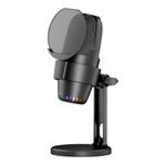 DRİTON Driton Mv-9 Siyah Rgb Usb Oyuncu Yayıncı Ve Podcast Için Uyumlu Condenser Mikrofon