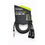 DRİTON LX-MC LX-176 1 METRE SES VE IŞIK SİSTEMİ İKİ XLR-XLR ERKEK VE 3.5 STEREO JACK KABLO