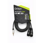 DRİTON LX-MC LX-201 3 METRE SES VE IŞIK SİSTEMİ İKİ XLR-XLR ERKEK VE 3.5 STEREO JACK KABLO
