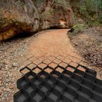Driveway & Walkway için 4 "Zemin Izgarası Sabitleyici - Geçirgen Çakıl Stabilize Izgaralar, Yeniden Kullanılabilir ve Kesilebilir, Creek Bank ve Eğim için İdeal, Beton Çamur Kontrol Finişerleri (10cm