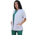 DrMia Doktor Önlüğü İş ceketi Kısa Kollu Kadın Beyaz Renk