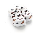 Drmoon Köpek Desenli Airmax Taban Hakiki Deri Sabo Kadın Terlik Beyaz