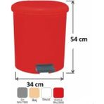 Drn Çöp Kovası Pedallı 40 Litre Kırmızı
