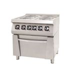 DRN DRNEK-8070 4'lü 80x73x85 cm Elektrikli Kuzine 4 Ocak 1 Fırın