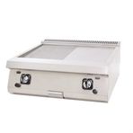 DRN DRNGI-8060ND Set Üstü 80x63x30 cm Gazlı Yarı Oluklu Yarı Düz Pleyt Izgara