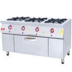 DRN DRNKU 1560 3'lü 150x64x85 cm Gazlı Kuzine 3 Ocak 1 Fırın