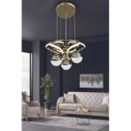 Dron 3 Renk Modern Sarkıt 4 Toplu Led Avize Powerled Ledli Avize