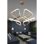 Dron Köşeli Modern Sarkıt LED Avize Salon & Oturma Odası Avizesi - Gold - 2