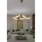 Dron Modern 4 Kol Tek Top Sarkıt Power Led Salon & Oturma Odası Avizesi