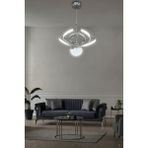 Dron Tek Top 2 Modern Sarkıt LED Avize - Krom