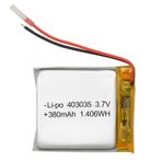 Drone - Helikopter Pili 3.7v 380mah Şarjlı Li-polimer Batarya