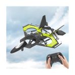 Drone (Yeşil) Kamerasız Iha Süresi Kırılmaz Dk Uçuş Şarjlı 8 Başlangıç Seviye Uçak Drone Işıklı Jet Kumanda LED 2.4ghz Uzaktan Gövde Yeni