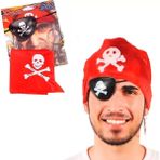 Drop Depom Korsan Bandana Korsan Göz Maskesi ve Korsan Küpesi 3 Lü Kostüm Seti (4172)