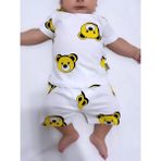 Drop Kids Sarı Ayıcık Desenli Bebek Pijama Takımı Kısakol Şort Erkek Çocuk 6 - 9 Ay - 6 - 9 Ay